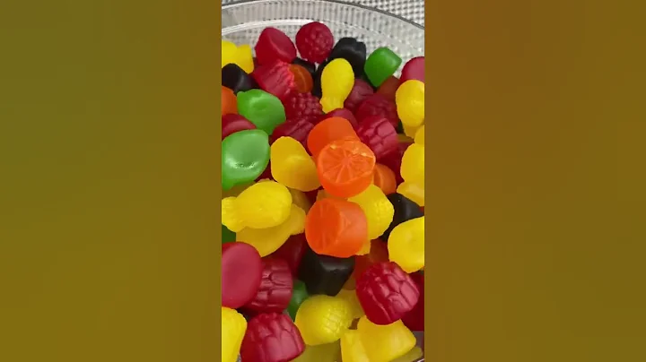 SATISFYING VIDEO ASMR JUJUBES FRUIT GUMMY CANDY RAINBOW COLORS I LIKE #shorts #satisfying #asmr