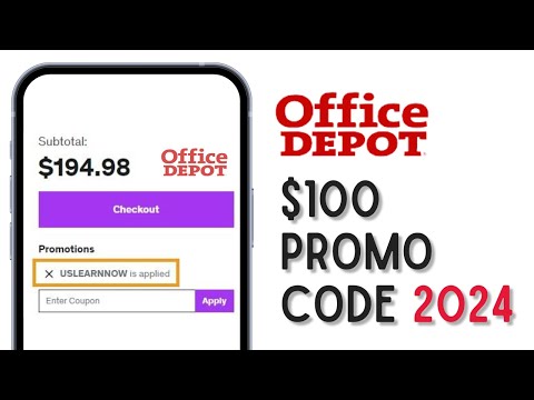 $100 Office Depot Promo Code 2024 | Office Depot Discount Code BUSINESS DISCOUNTS