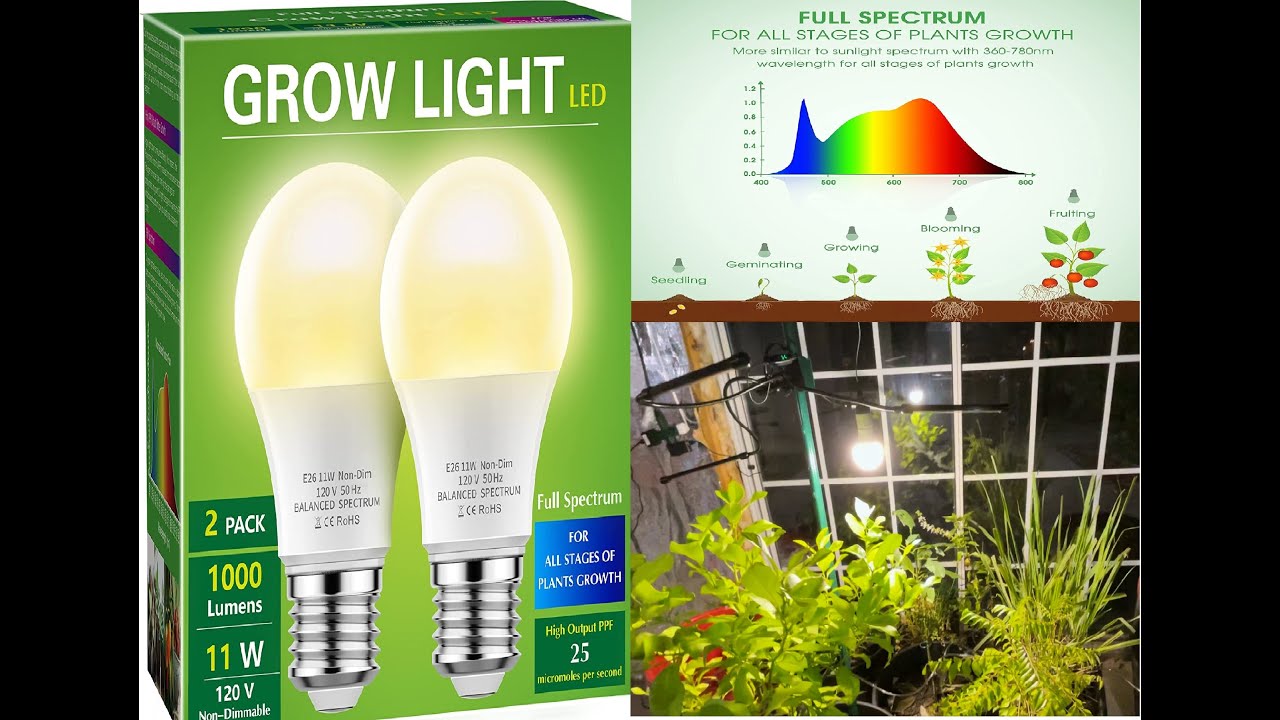 Renge Start Led Grow Light for Indoor Plants, , Seed Starting | LED | 11W Grow Bulb ...