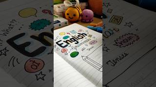 ENGLISH GRAMMAR!! Front Page Design 🌸✨ #togetherwcreativeness #frontpagedecoration #shorts