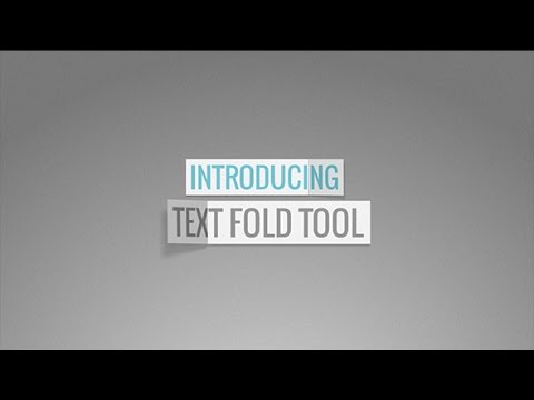 text fold tool after effects template youtube