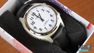 Radio Controlled Mens Talking Watch with Leather Strap Review