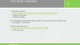 Nutrition Education Program  Module 10  Skin Health  The Quiz