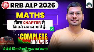 RRB ALP 2026 | Maths Chapter wise Weightage | Complete Maths Syllabus By Abhishek Ojha Sir #rrbalp