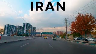 Iran - Tehran City From Khavaran Highway To Lavasan 4K