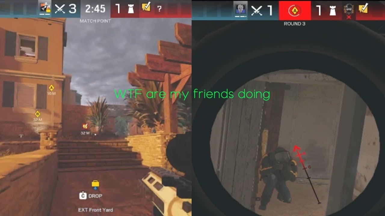 1v2 my dumb friends BO3 (Rainbow 6 Seige)