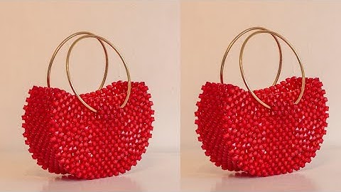 Easiest way to make this Trendy Bag using Beads // Semi-Circle Beaded Bag Tutorial 