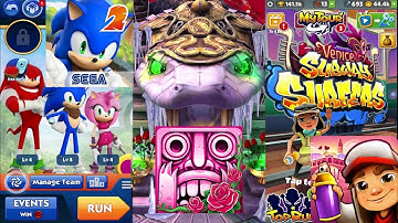 Sonic Dash 2 Sonic Boom Vs Temple Run 2 Winter Wasteland Vs Subway Surfers Venice - EndlessRun