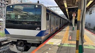 JR常磐線E531系0番台水カツK460編成 松戸駅発車
