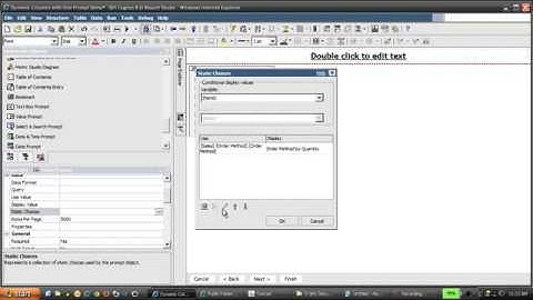 IBM Cognos BI   Dynamically Change Columns in a Report with One Prompt Selection