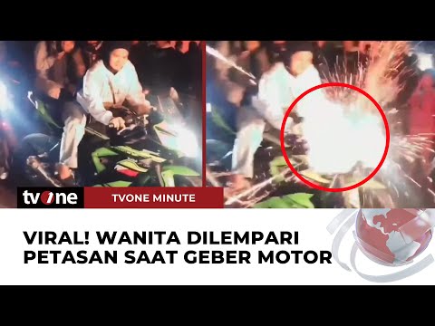 Wanita Geber Motor di Tengah Jalan Dilempari Petasan, Netizen: Terima Kasih | tvOne Minute