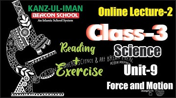 Online Lecture Class 3 ( Science ) lecture 2 by Kanz ul Iman Beacon School.