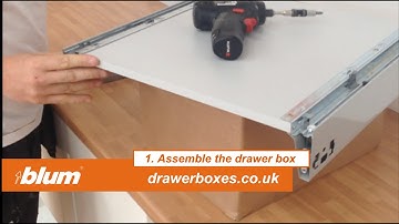 Blum Tandembox Antaro - shallow replacement kitchen drawer box - 1 of 3    Assemble the drawer box