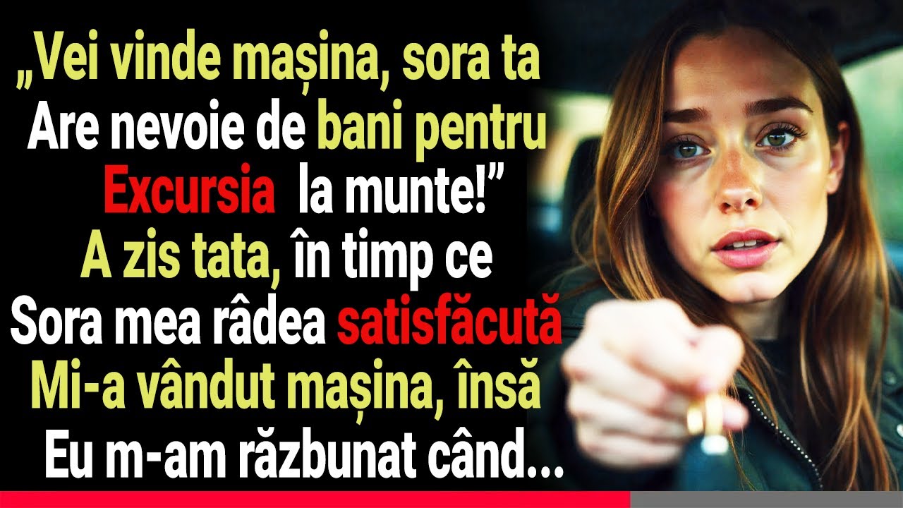 Tata m-a obligat să îmi vând mașina pentru ca sora mea să plece în vacanță cu banii...