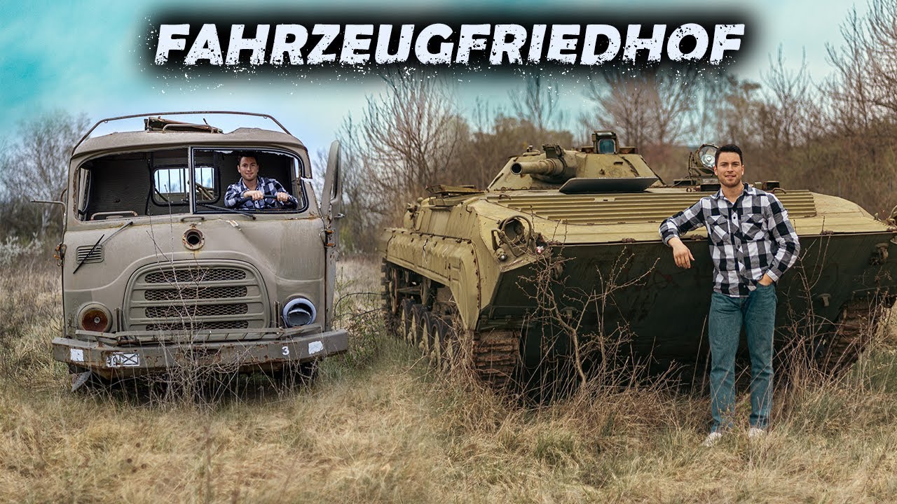 Fahrzeugfriedhof voller Panzer und verlassenen LKWs entdeckt‼️