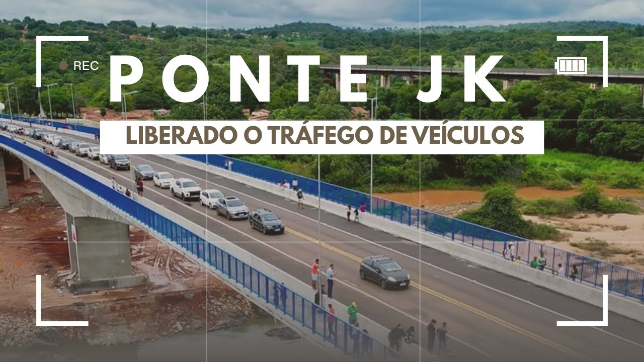 Liberado o tráfego de veículos na ponte JK