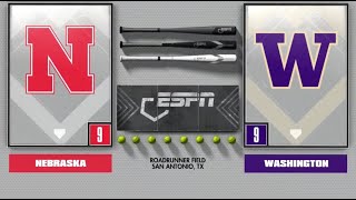 Nebraska vs Washington | 2-8-2026 | College Softball Full Game Replay screenshot 4