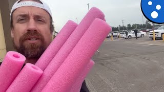 Professional storm chasers protect vehicle with POOL NOODLES and Flex Tape with gorilla hail threat