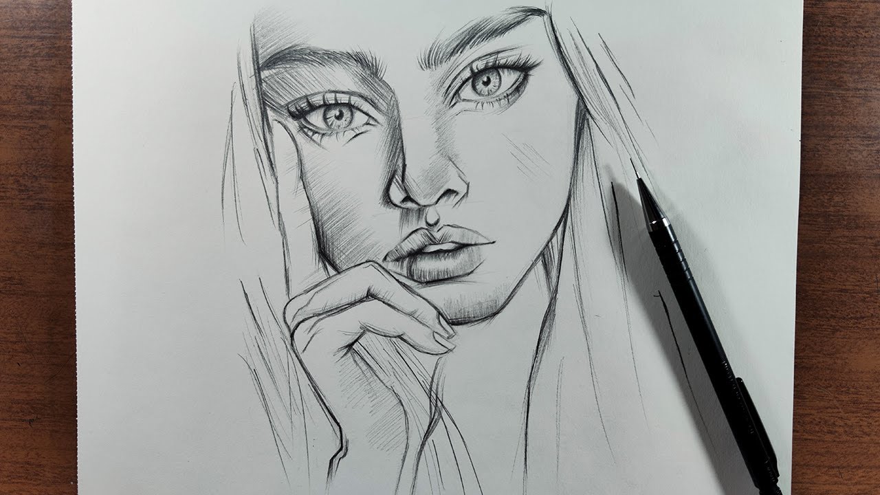Dibujar rostro de mujer