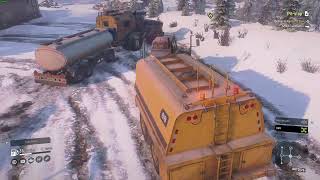 Towed vehicles in snow runner can continue to drive after release