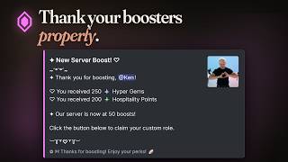 Discord Boost Message | Channel, Message & Custom Rewards (EASY)