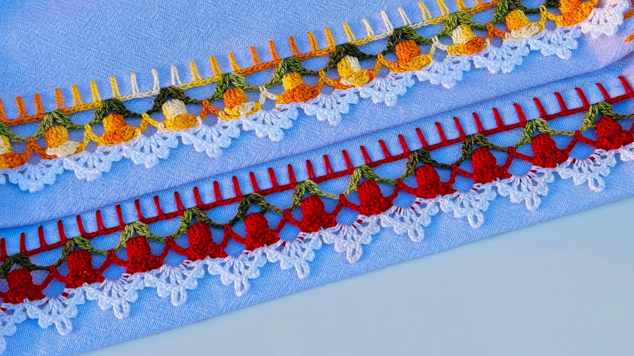 #15 Barrado fácil para panos de prato#croche #crochet #barradinho #barradopanodeprato