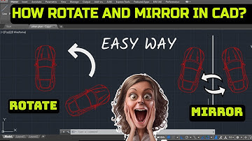 HOW TO ROTATE AND MIRROR OBJECT IN AUTOCAD | EASY WAY | COMMANDS | BEGAINERS | IN ENGLISH