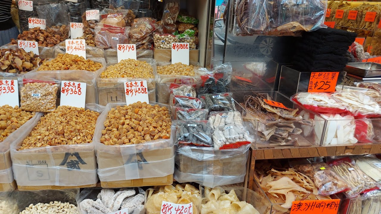 Traditional Dried Seafood Street Hong Kong hongkong ordinary 