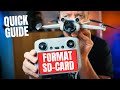 How to format sd card in dji mini 3 pro  mini 4 pro  dji rc  rc 2