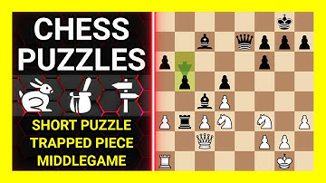 Chess Puzzles to Practice. Themes: Short puzzle, Trapped piece, Middlegame. Learn Chess