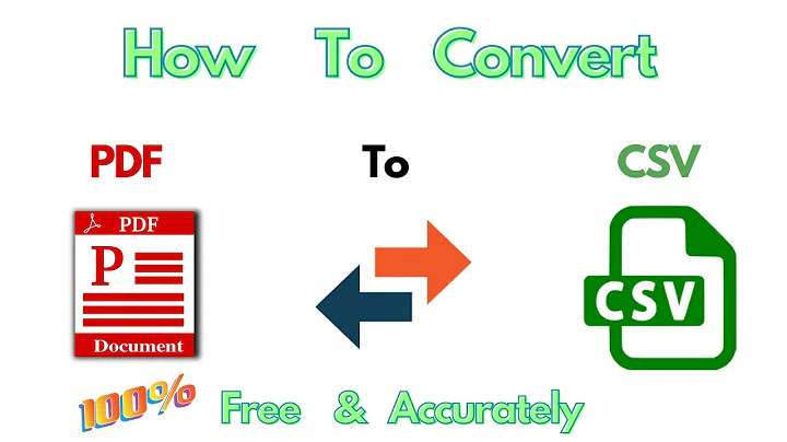 How To Convert PDF To CSV 100% Free Accurately In 2 Clicks