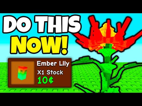 How To Get The New Ember Lily Fast On Grow A Garden Roblox!!