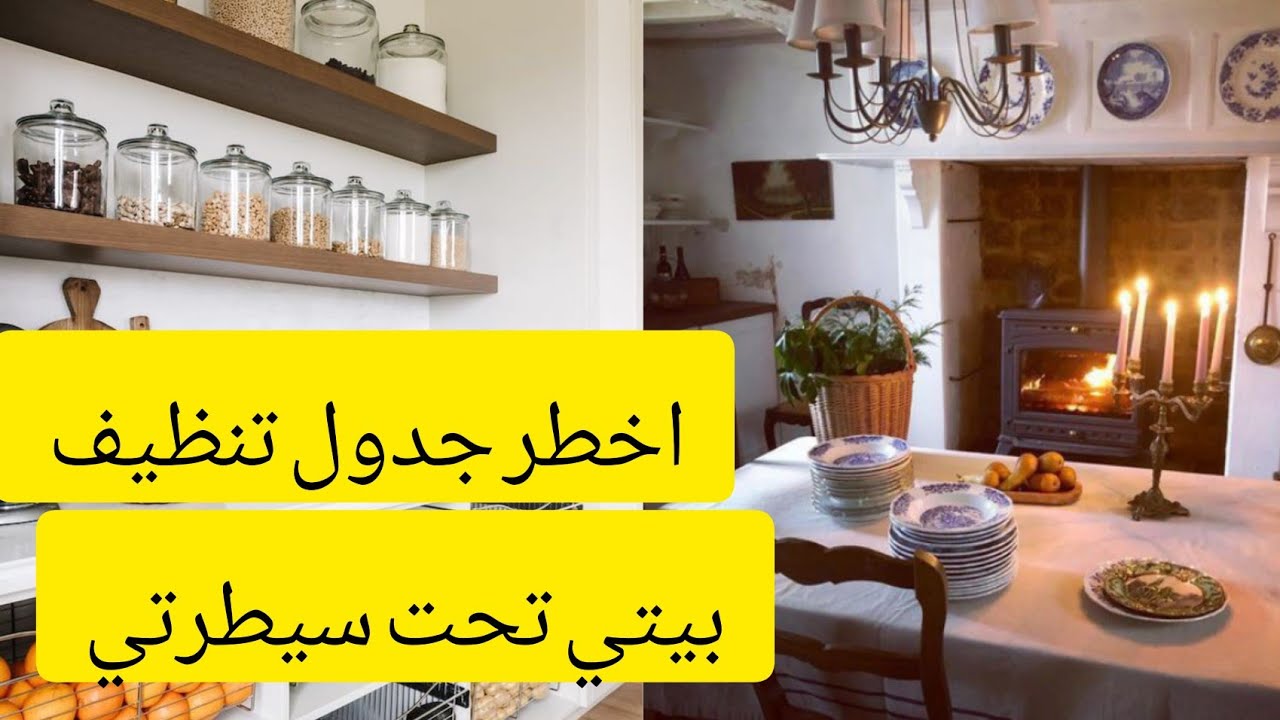 اخطر جدول تنظيف شهري  بطريقة الخريطة الذهنية من اليوم بيتك. تحت سيطرتك