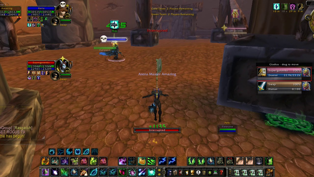 Rdruid/Lock vs hpal/warr ft Brucharia (video antigo) WoW Brasil