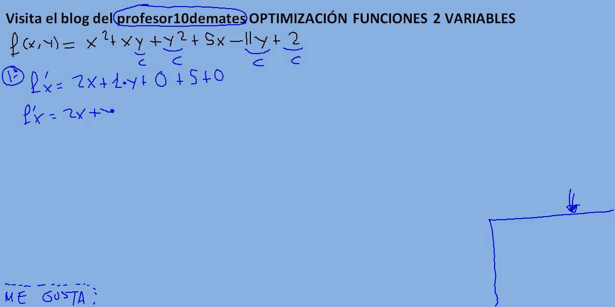 Optimización 01a funciones de 2 variables - YouTube