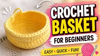 Easy Crochet basket tutorial for beginners #crochet #basket 