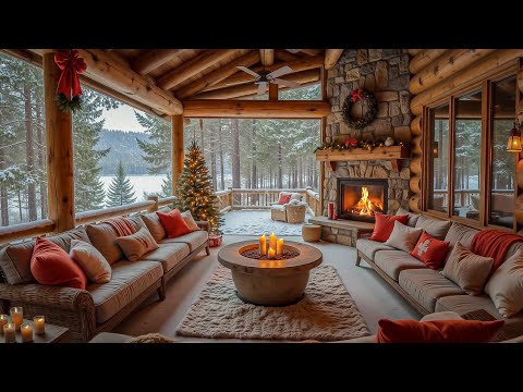 Tranquil Winter Porch In A Snowy Ambience Jazz Instrumental Music Background For Relaxation 