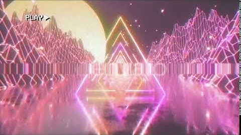 Flying in a Retro Futuristic Space with Glowing Neon Triangle | Motion Graphics - Envato elements