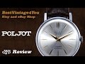 Hands-on video Review of Poljot De Luxe Unique Ultra Slim Soviet Mens Dress Watch From 70s