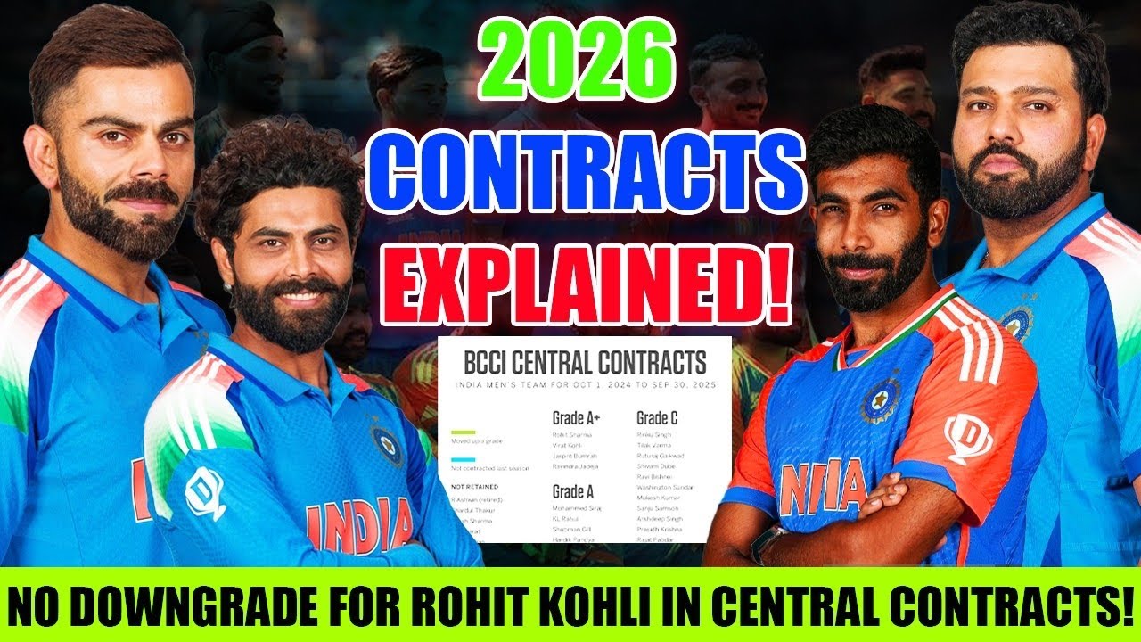 VIRAT KOHLI AND ROHIT SHARMA WILL NOT GET A DOWNGRADE OF INDIAN CONTRACT, 2026 CONTRACTS EXPLAINED!