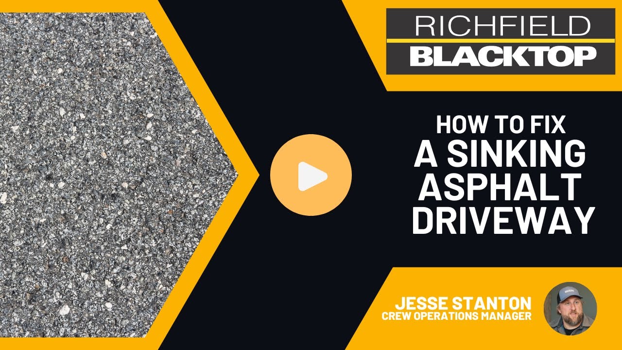 How to Fix a Sinking Asphalt Driveway | Richfield Blacktop - YouTube