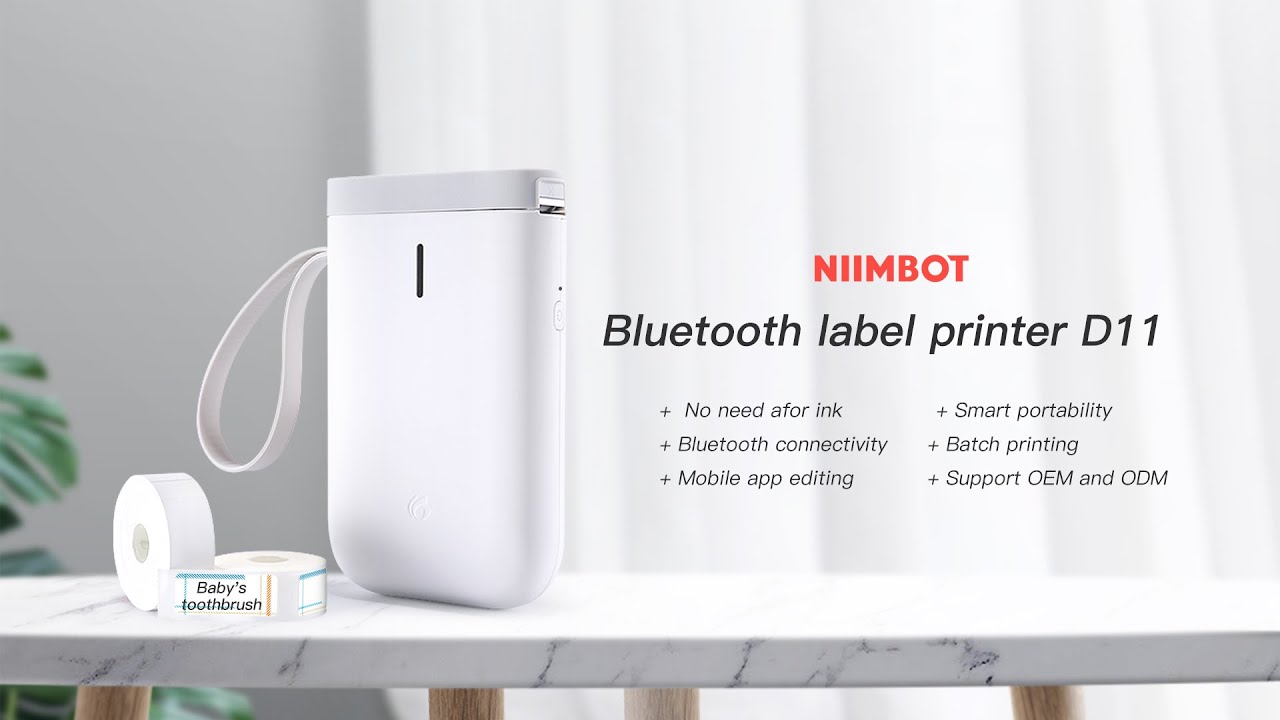 NiiMbot wireless portable mini smart thermal label printer D11