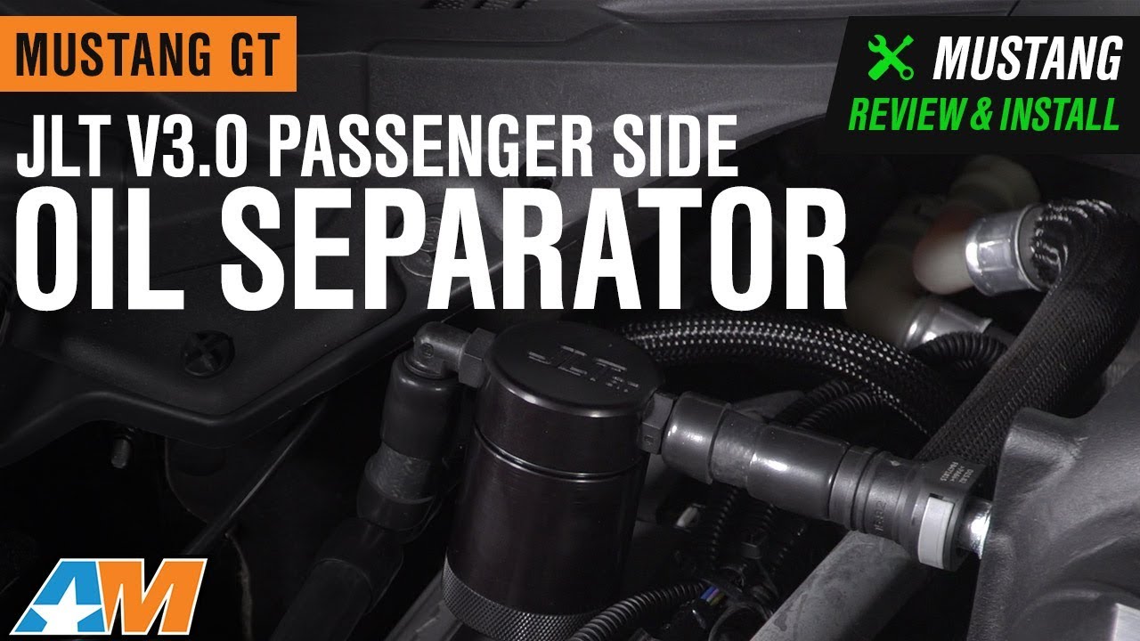 performance parts bmw 2011-2017 Mustang GT JLT V3.0 Passenger Side Black Oil Separator Review & Install