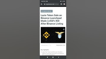 Lazio Token Sale on Binance Launchpad Made 2,450% ROI After Binance Listing #shorts #crypto #youtube