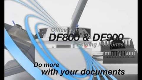 Pitney Bowes DF800 & DF900 mail folding machines demo video