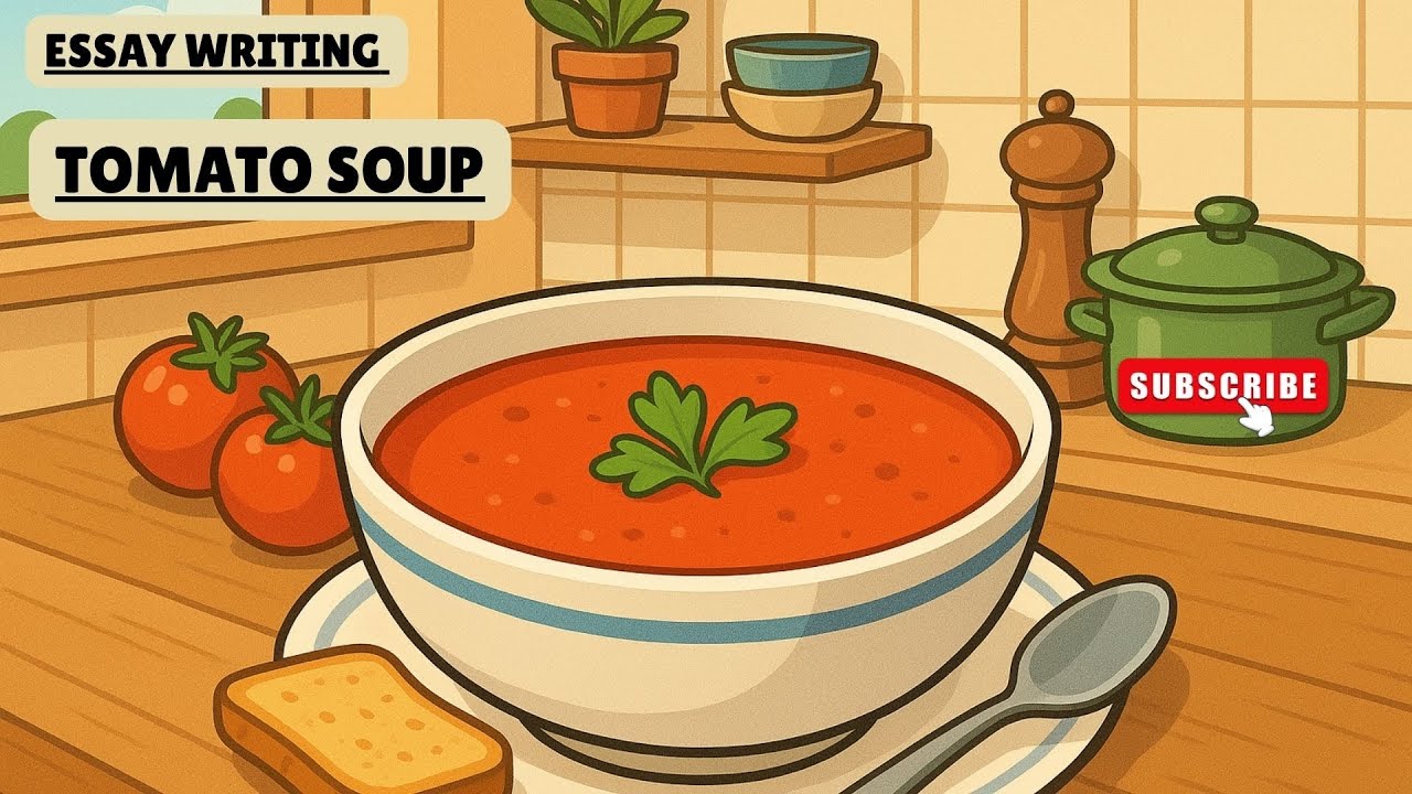 Essay writing|easy essay on tamato soup|nibnadh on tamato soup|