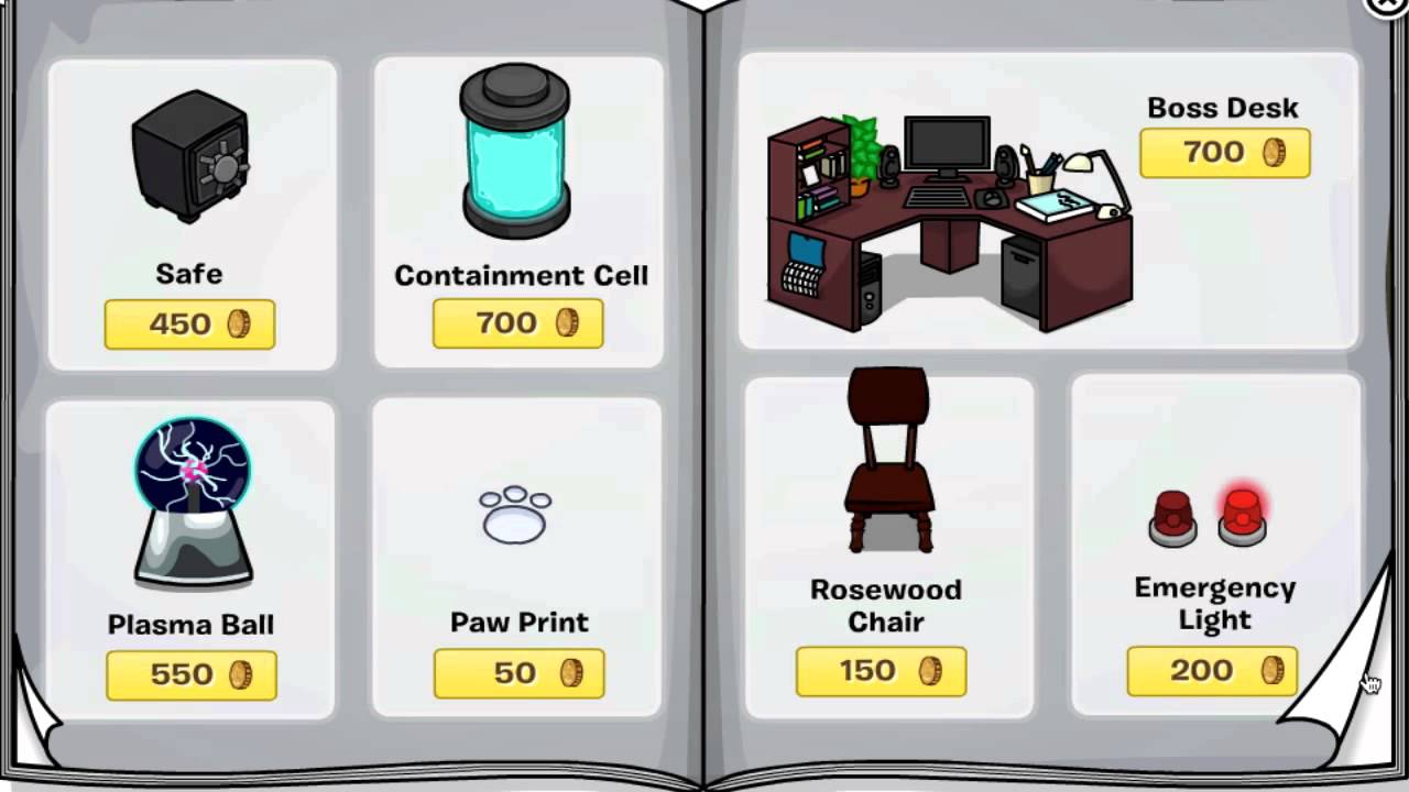 Club Penguin January Furniture Catalog Cheats 2013 YouTube