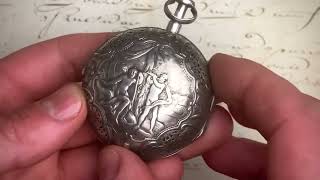 Antique Pair Cased Quarter Repeating Verge Fusee Pocket Watch
