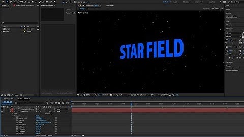 How to Create a Star Field in Adobe After Effects with Trapcode Form