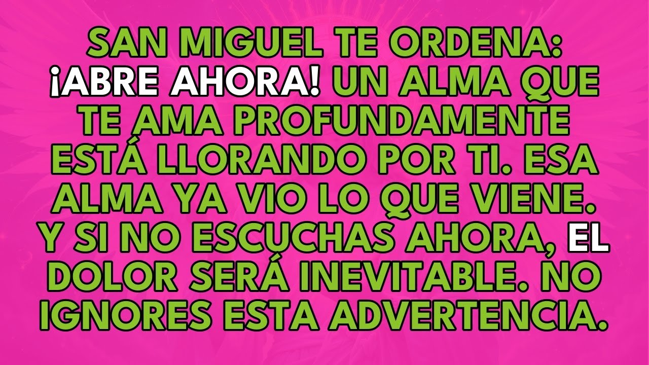 SAN MIGUEL TE ORDENA: 